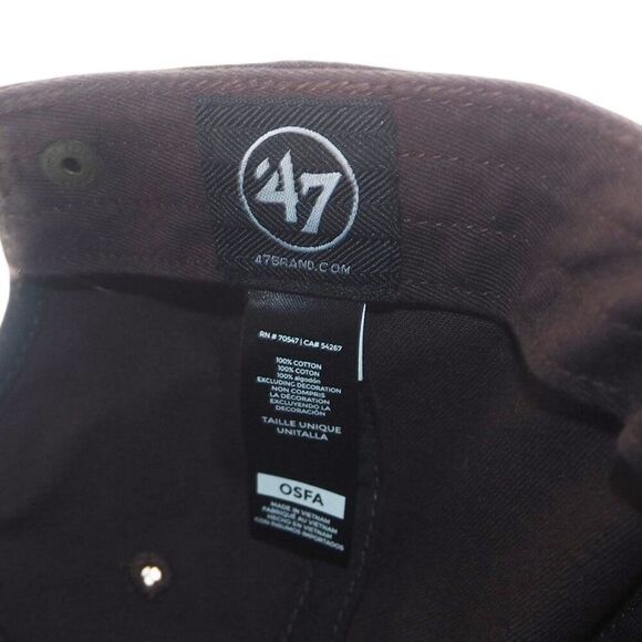 47' Brand Cleveland Browns Helmet Strapback Hat Brown / Orange OS - Picture 8 of 8